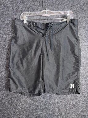 Hurley Black Men’s Swim Board Shorts with Logo